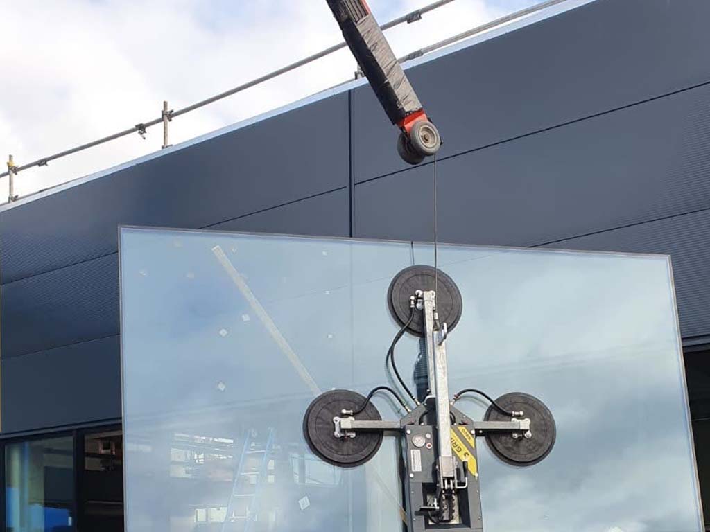 Grip lifting equipment toepassing Vliesgevel